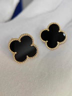 [MIRA] CLOVER 20MM BLACK MOP EARRINGS