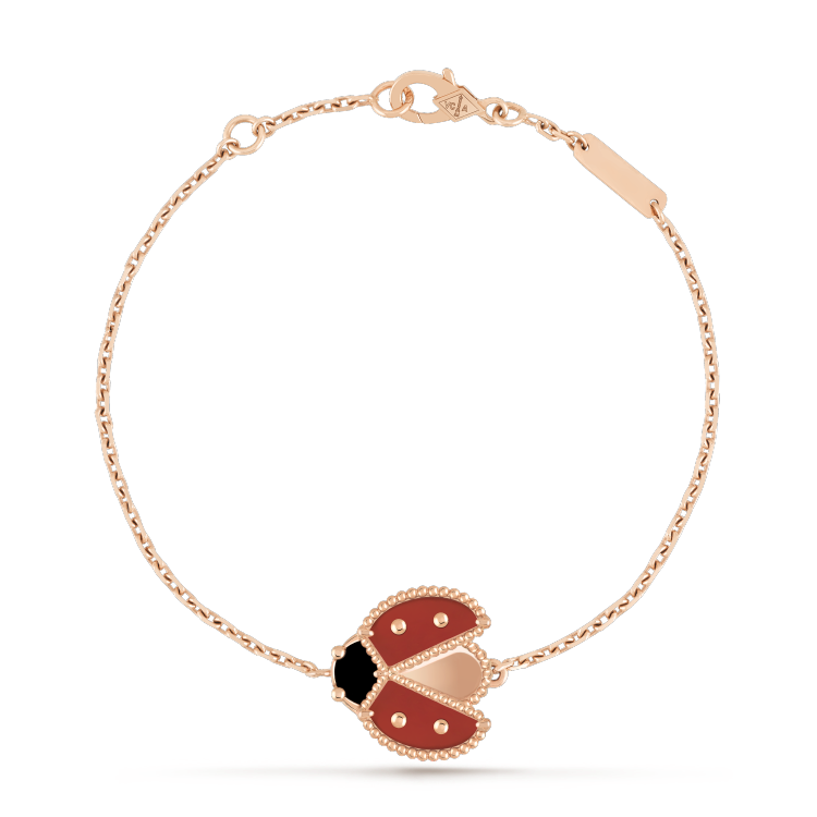 ??MIRA?¡¥LUCKY SPRING 1 MOTIF PINK GOLD BRACELET