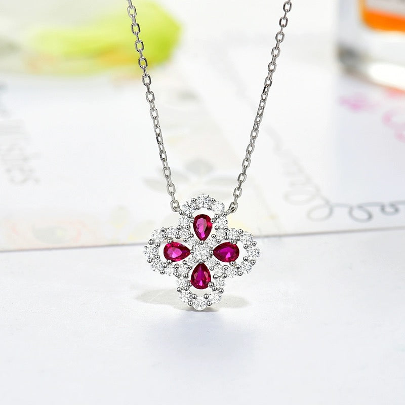 ??MIRA?¡¥LOOP NECKLACE FULL MOTIF DIAMOND 16MM MULTIPLE COLORS