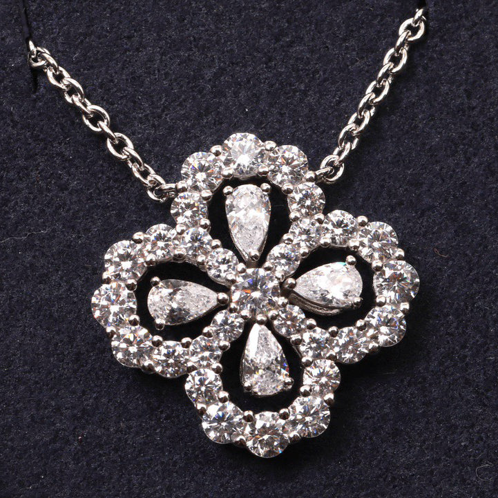 ??MIRA?¡¥LOOP NECKLACE FULL MOTIF DIAMOND 16MM MULTIPLE COLORS