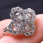 ??MIRA?¡¥LOOP RING FULL MOTIF DIAMOND 16MM SILVE
