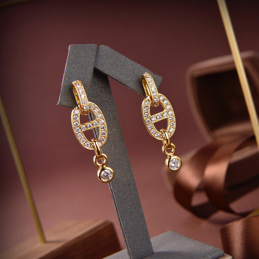 ??MIRA?¡¥HM CHAINE DIAMOND EARRINGS