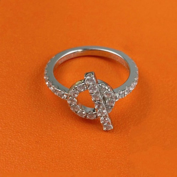 ??MIRA?¡¥ECHAPPEE RING SILVER DIAMOND