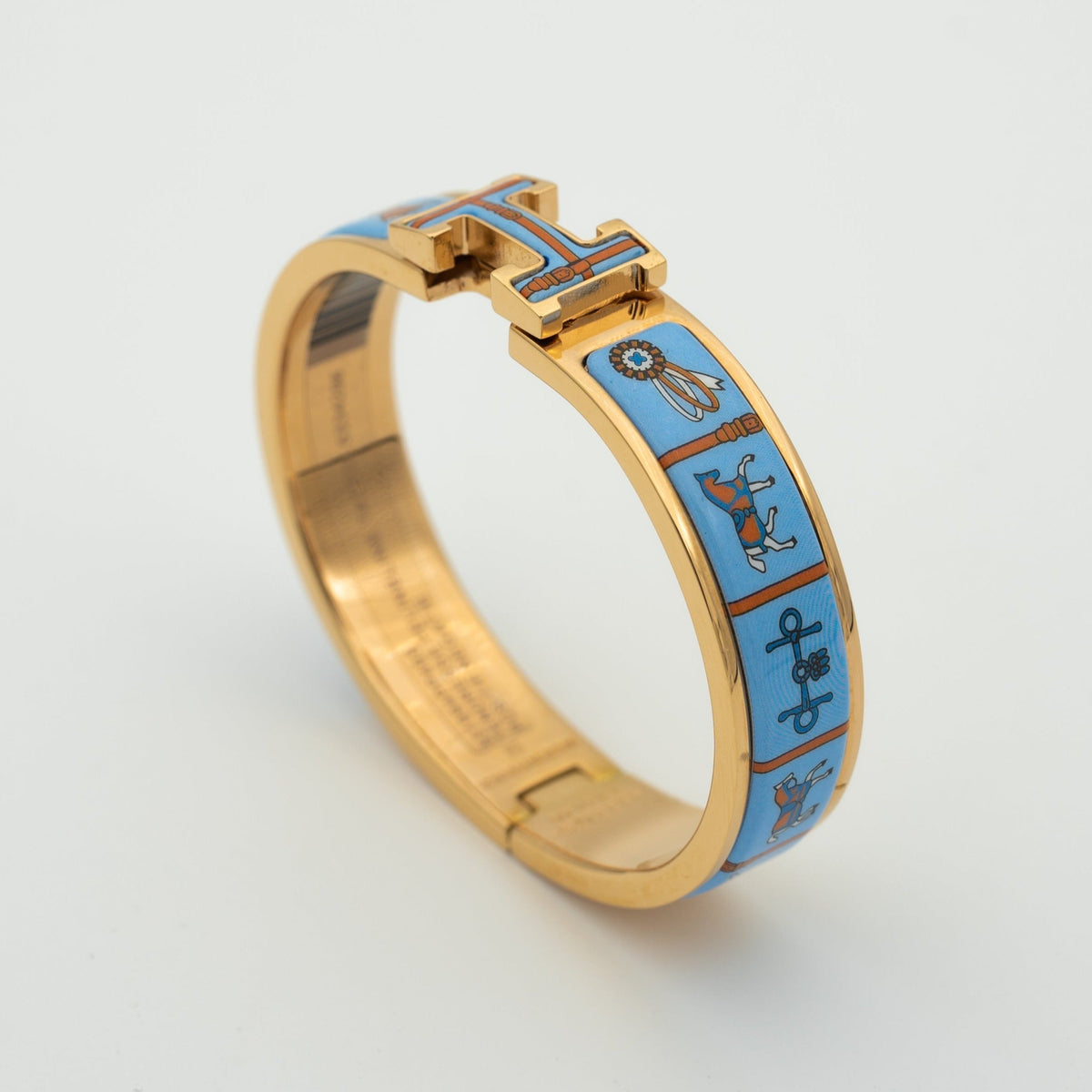 ??MIRA?¡¥H PINK GOLD BRACELET BLUE CERAMIC