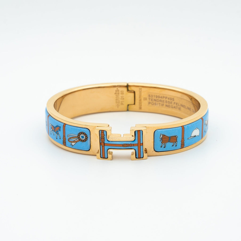 ??MIRA?¡¥H PINK GOLD BRACELET BLUE CERAMIC