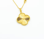 ??MIRA?¡¥CLOVER 25MM PEDANT NECKLACE GOLD