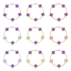 [MIRA]New CLOVER 5 MOTIF LIGHT PURPLE BRACELET COLLECTION