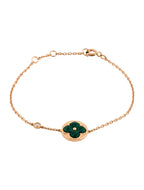 ??MIRA?¡¥SUN MALACHITE 1 DIAMOND PINK GOLD BRACELET