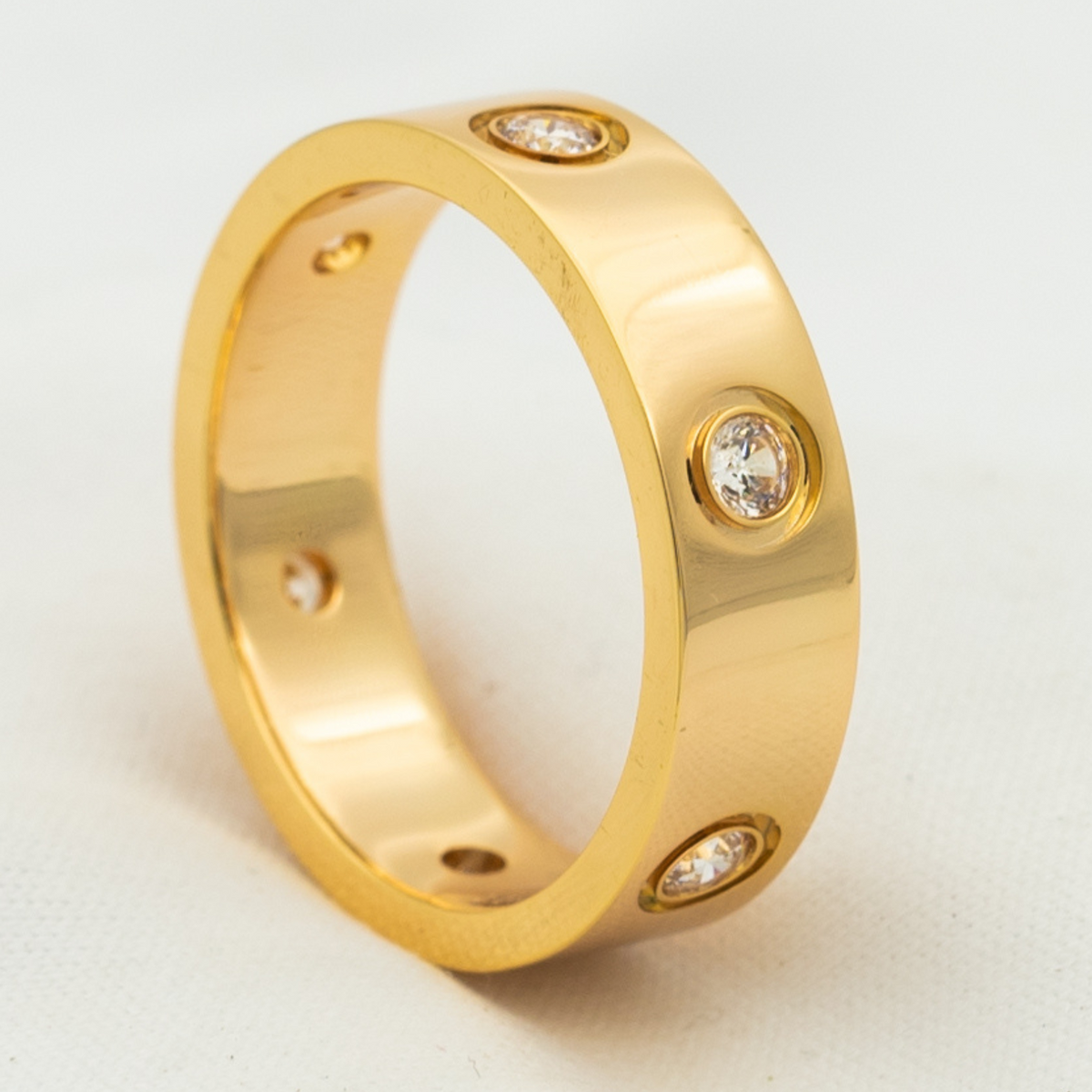 ??MIRA?¡¥LOVE RING 5.5MM 6 DIAMONDS PINK GOLD