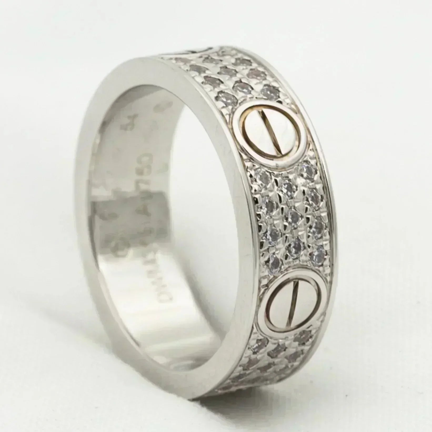 ??MIRA?¡¥LOVE RING 5.5MM DIAMONDS PAVED