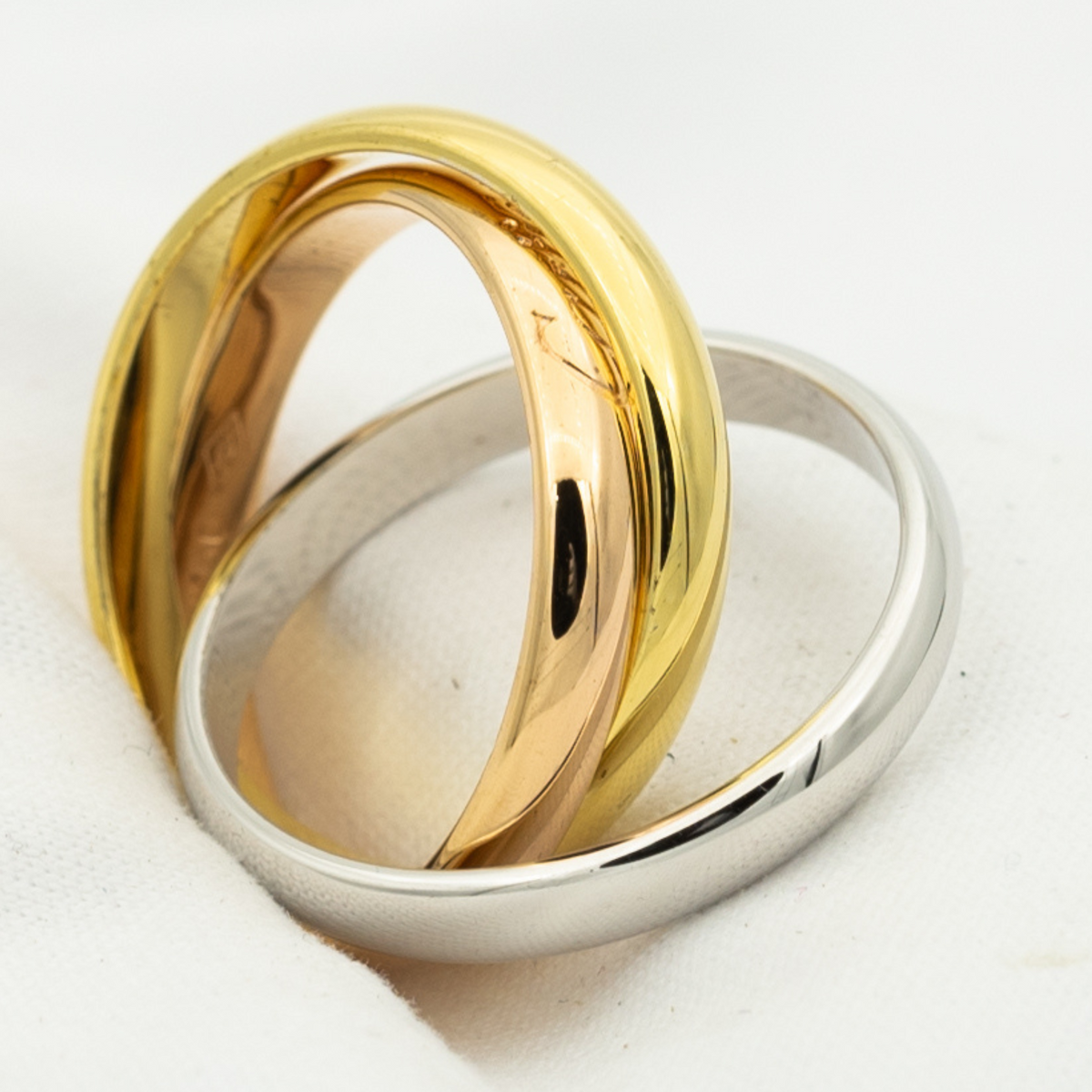 ??MIRA?¡¥TRINITY RING GOLD PINK GOLD SILVER