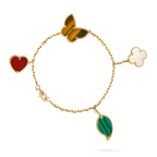 ??MIRA?¡¥LUCKY SPRING 5 MOTIF GOLD BRACELET
