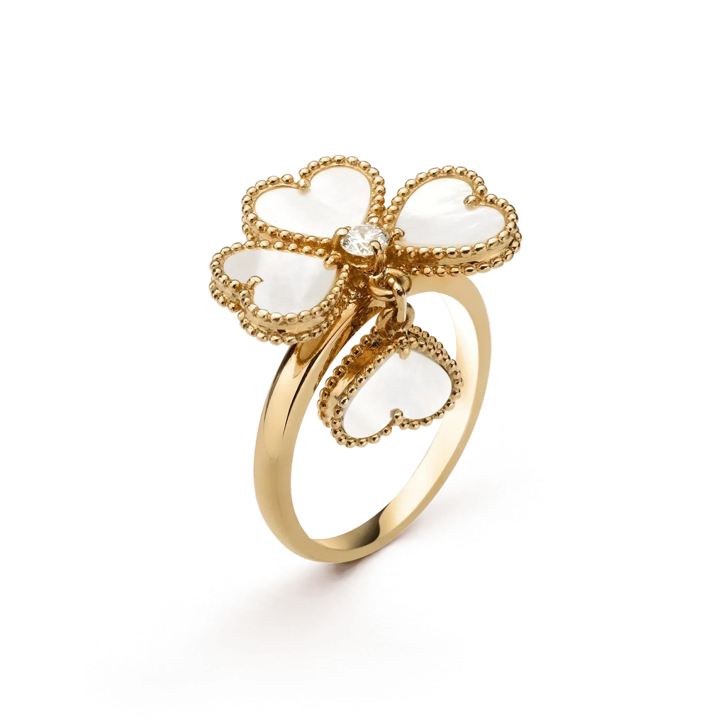 ??MIRA?¡¥SWEET CLOVER WHITE MOP RING