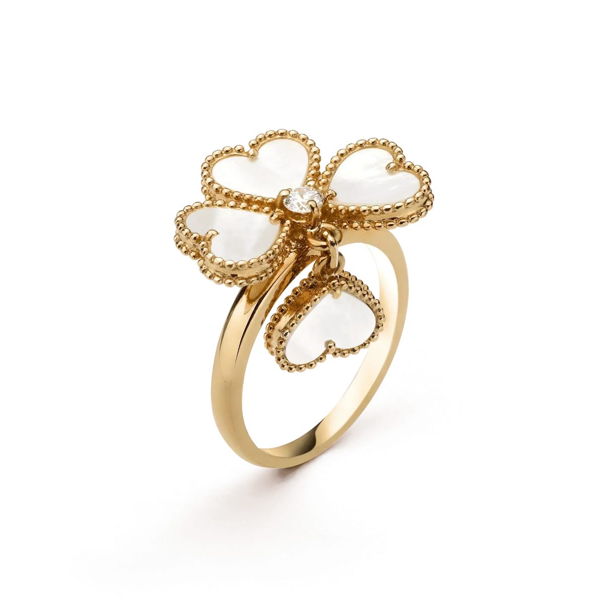 ??MIRA?¡¥SWEET CLOVER WHITE MOP RING
