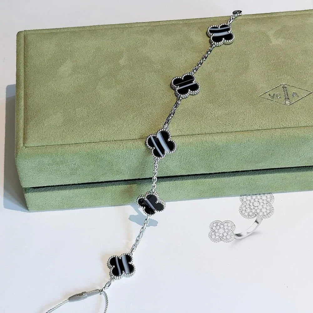 [MIRA]New  CLOVER 5 MOTIF PULSAR STONE BRACELET COLLECTION