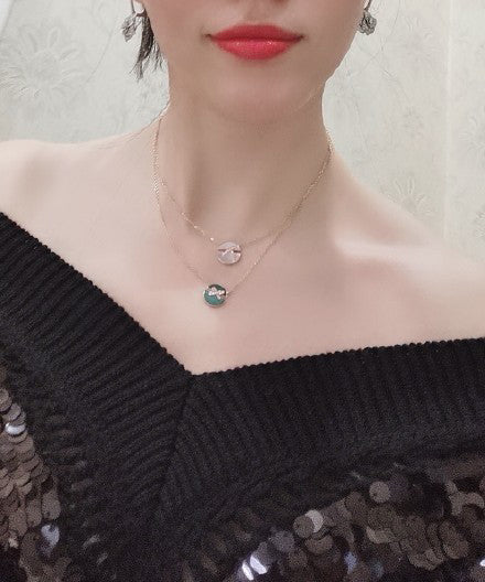 ??MIRA?¡¥JEUX DE PINK GOLD DIAMOND NECKLACE