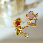 ??MIRA?¡¥CLOVER MEDIUM 1 MOTIFS CARNELIAN  EARRINGS