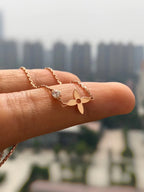 ??MIRA?¡¥BLOSSOM PENDANT PINK GOLD AND DIAMOND