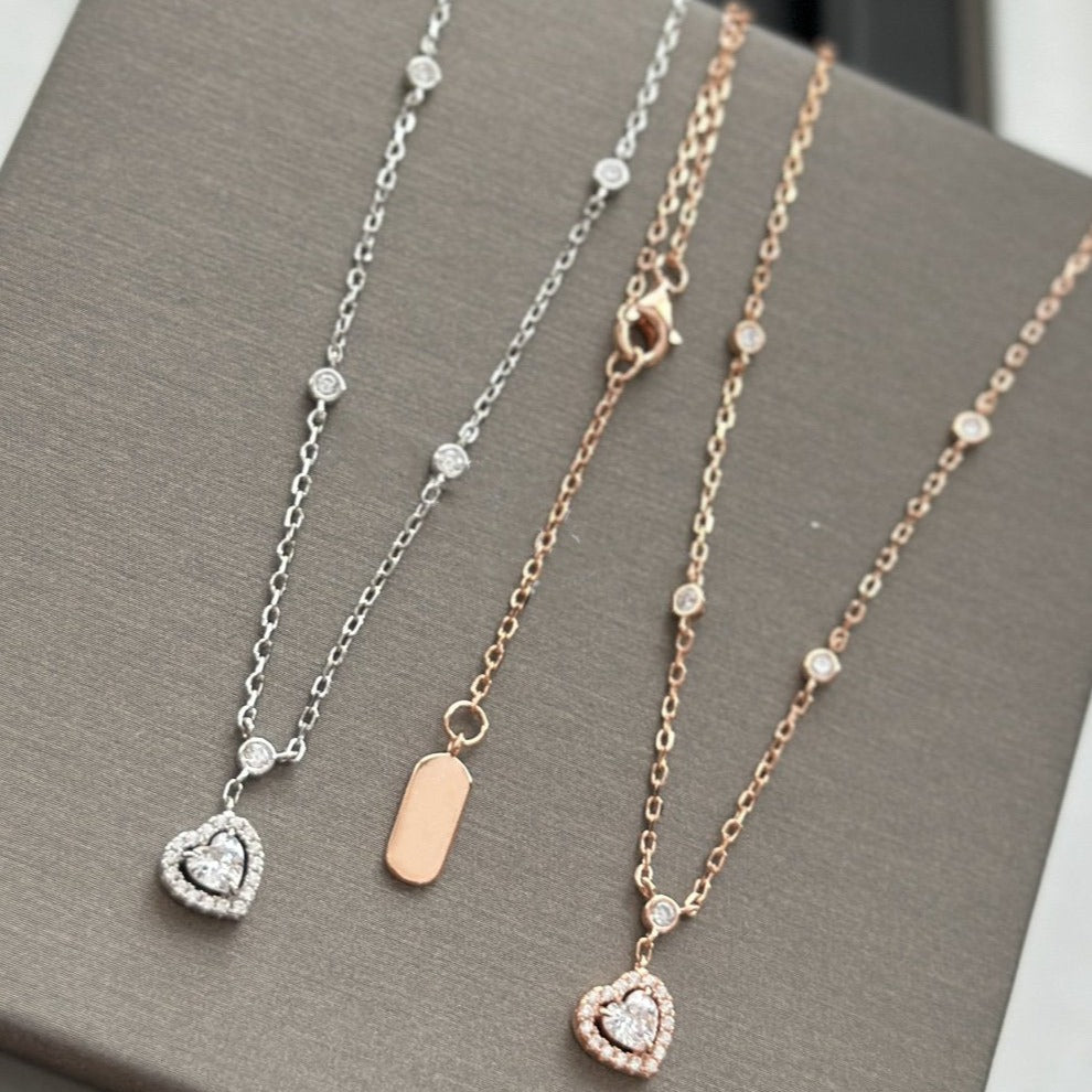 [MIRA] JOY HEART DIAMOND NECKLACE