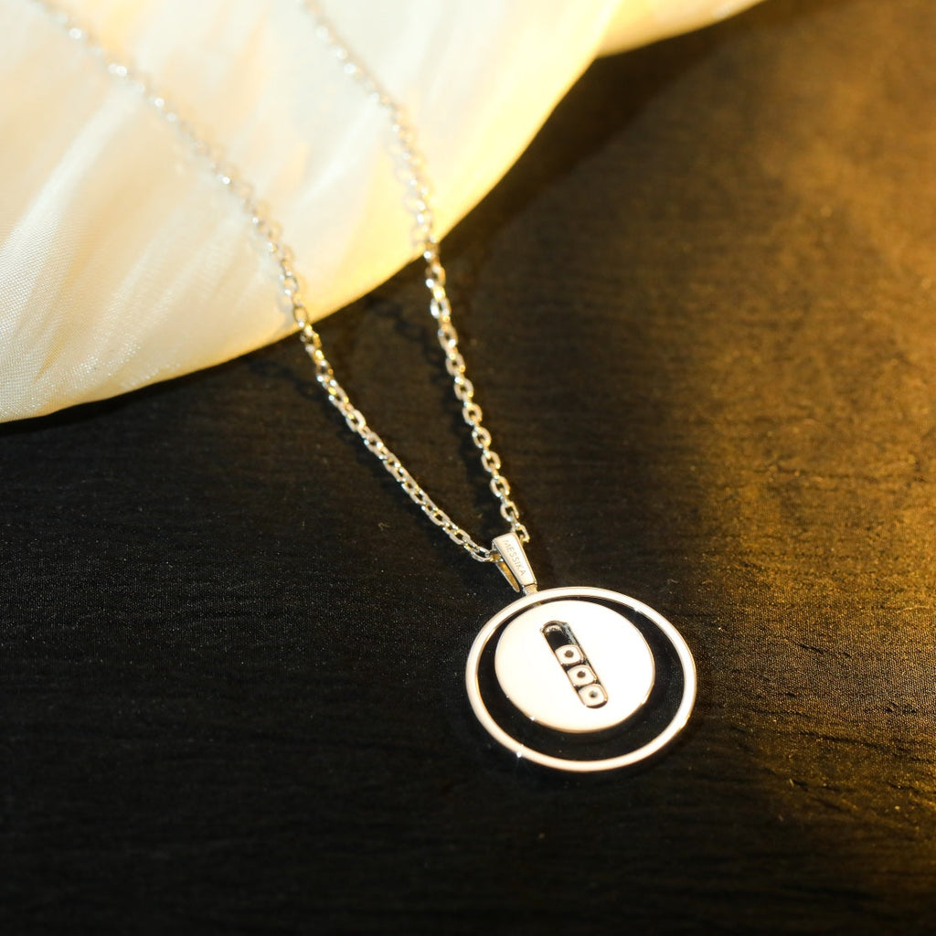 [MIRA]  MOVE MM SILVER DIAMOND NECKLACE