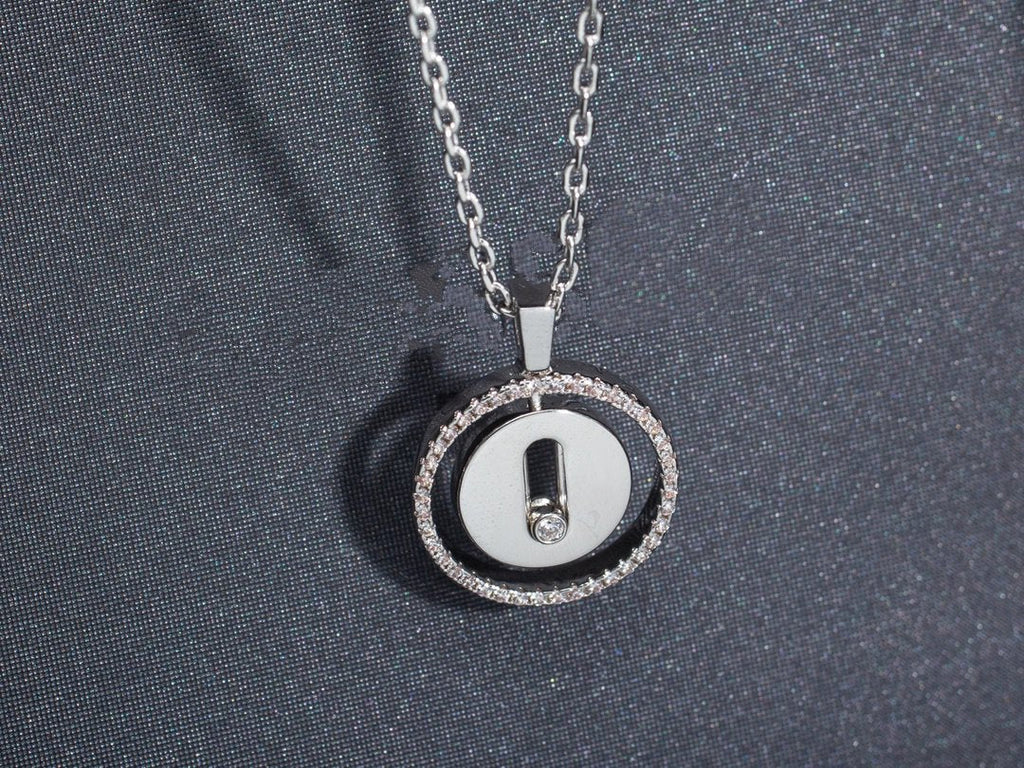 [MIRA]  MOVE PM NECKLACE SILVER DIAMOND