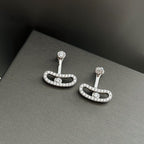 [MIRA] MOVE UNO SILVER DIAMOND EARRINGS