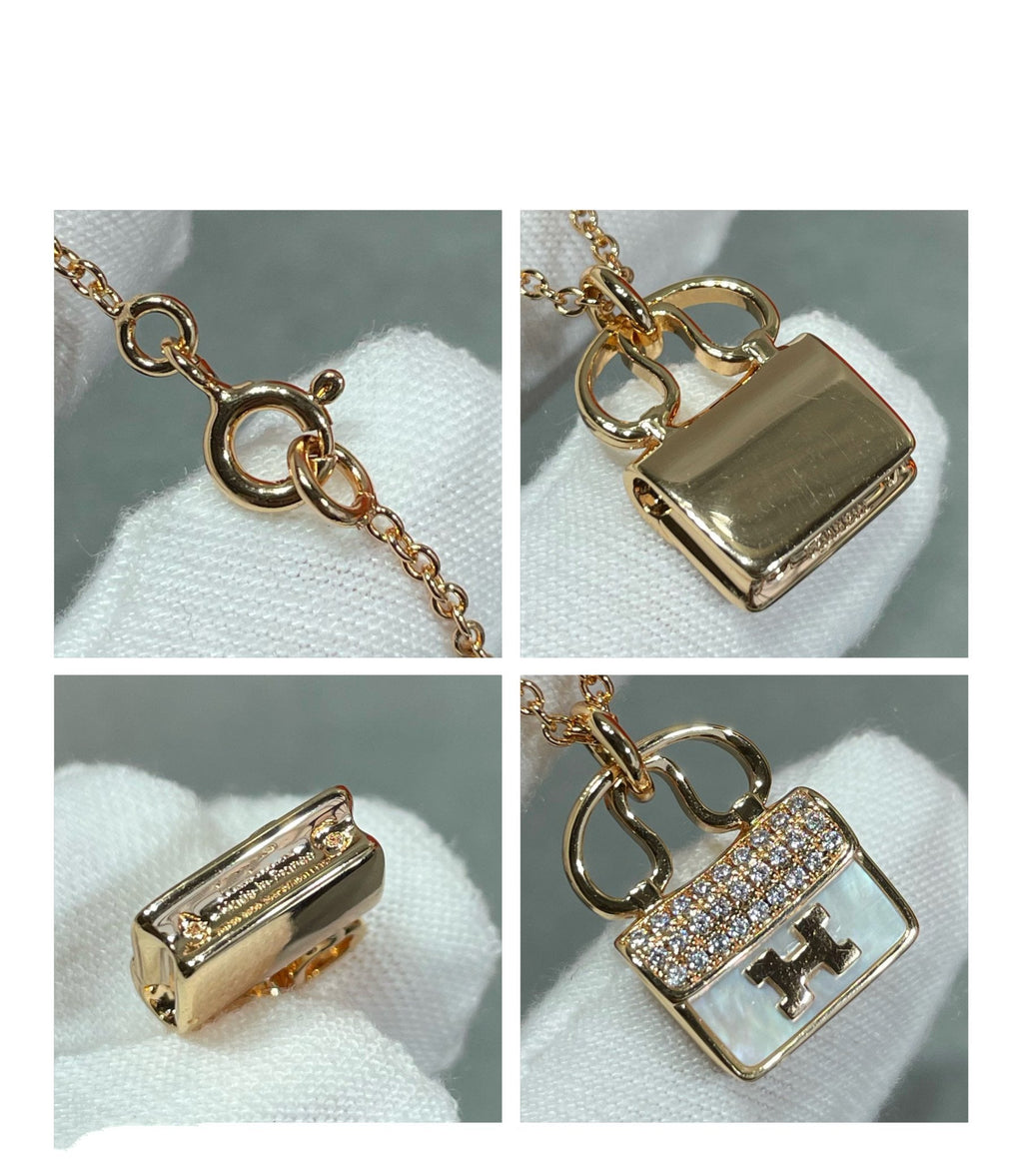 ??MIRA?¡¥H CIRCE MOISSANITE PENDANT NECKLACE GOLD