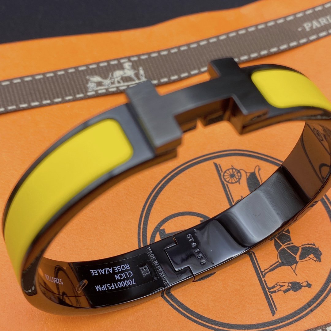 ??MIRA?¡¥CLIC HM SO BLACK YELLOW BRACELET
