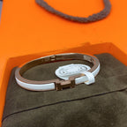 ??MIRA?¡¥CLASSIC HM CLIC WHITE 8MM ENAMEL BRACELET