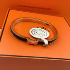 ??MIRA?¡¥CLASSIC HM CLIC BLACK 8MM ENAMEL BRACELET