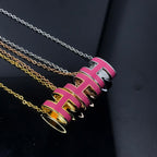 ??MIRA?¡¥H NECKLACE PINK