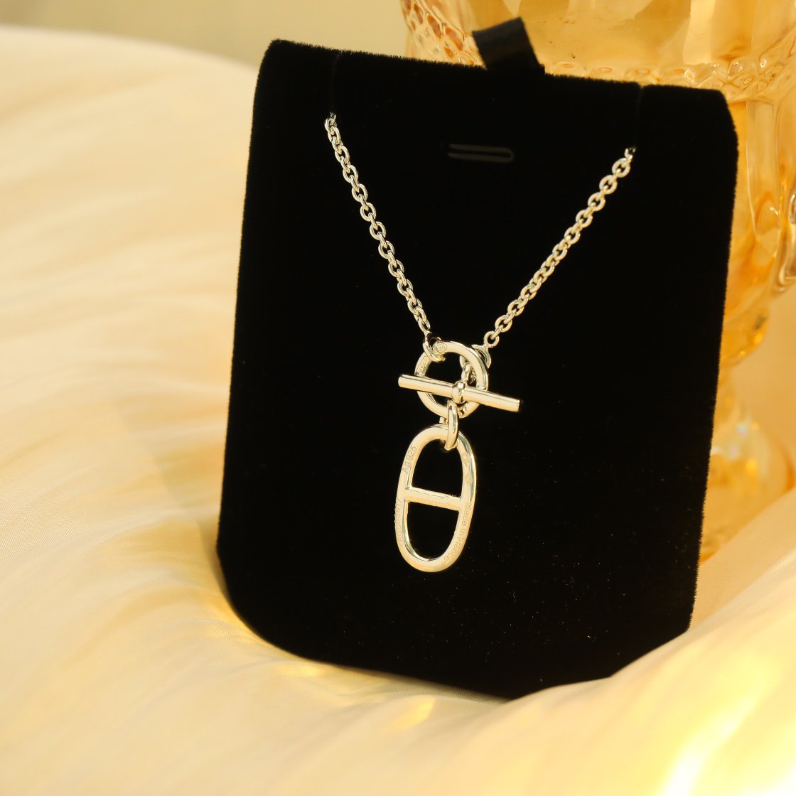 ??MIRA?¡¥HM CHAINE D'ANCRE PENDANT NECKLACE STERLING SILVER
