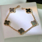 [MIRA]New CLOVER 5 MOTIF GRAY MOP BRACELET COLLECTION