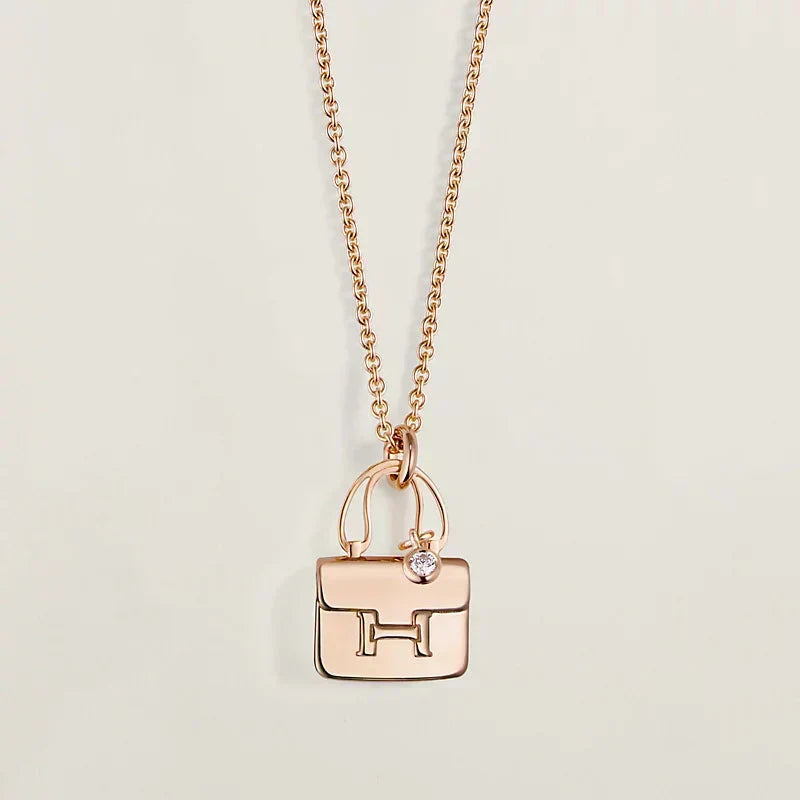 ??MIRA?¡¥AMULETTE PEDANT ROSE GOLD NECKLACE