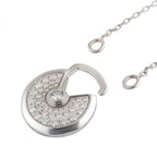 ??MIRA?¡¥AMULETTE SILVER FULL DIAMOND NECKLACE