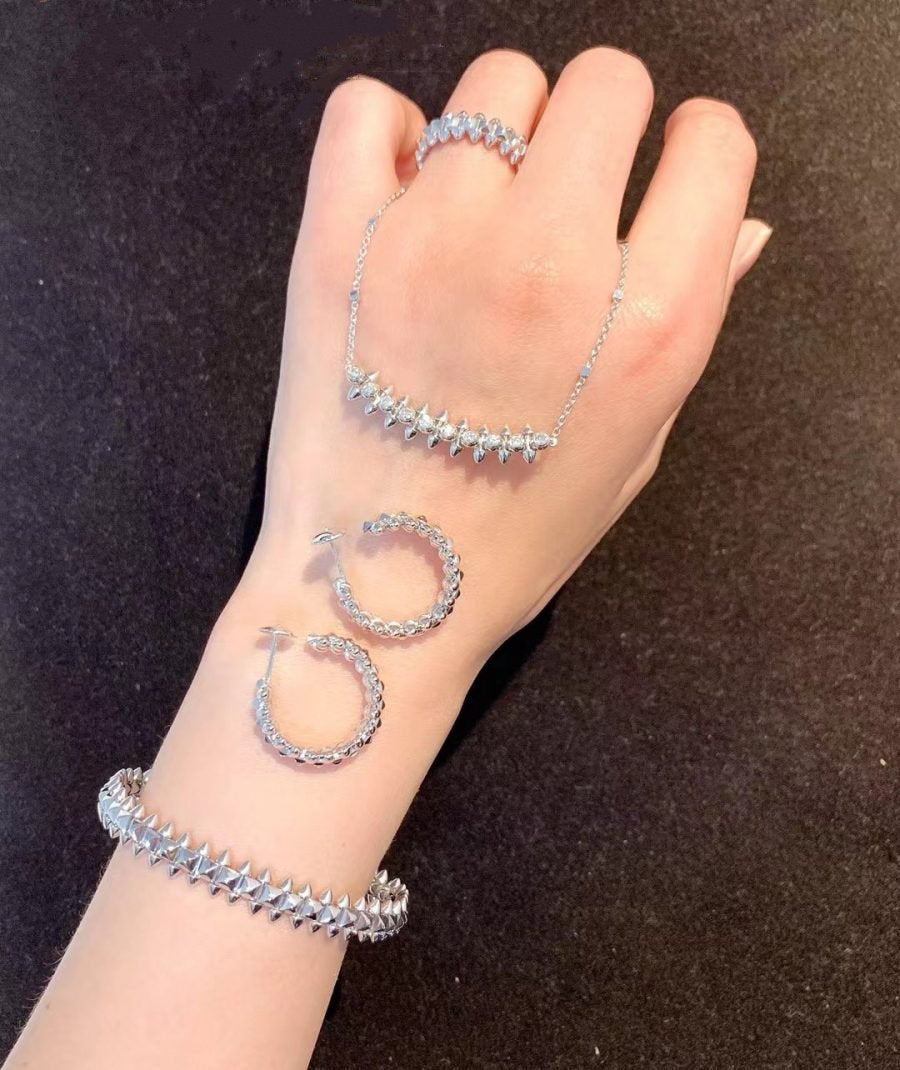 ??MIRA?¡¥CLASH SILVER BRACELET