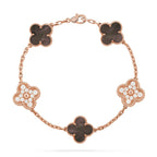 [MIRA]New CLOVER 5 MOTIF GRAY MOP BRACELET COLLECTION