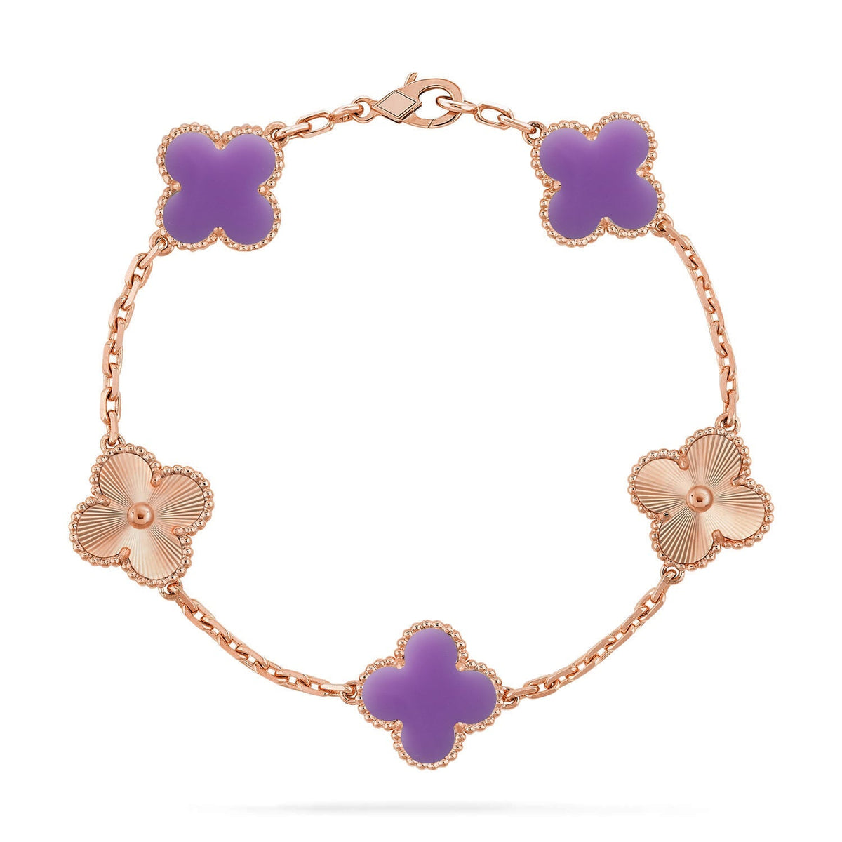 [MIRA]New CLOVER 5 MOTIF LIGHT PURPLE BRACELET COLLECTION