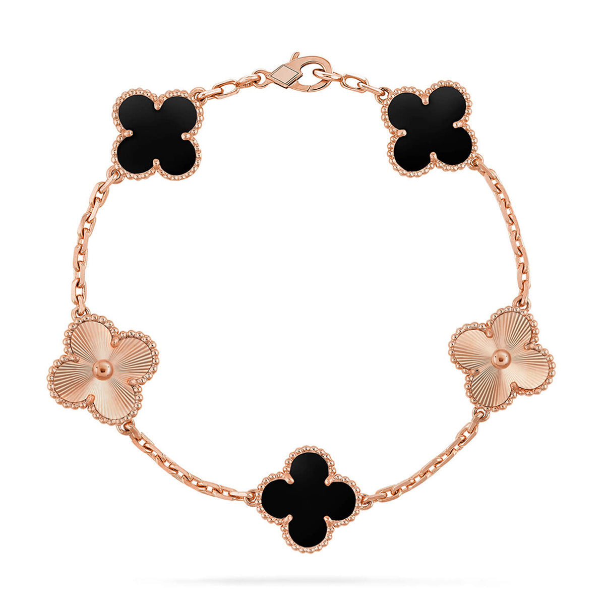 [MIRA]New CLOVER 5 MOTIF ONYXS BRACELET COLLECTION