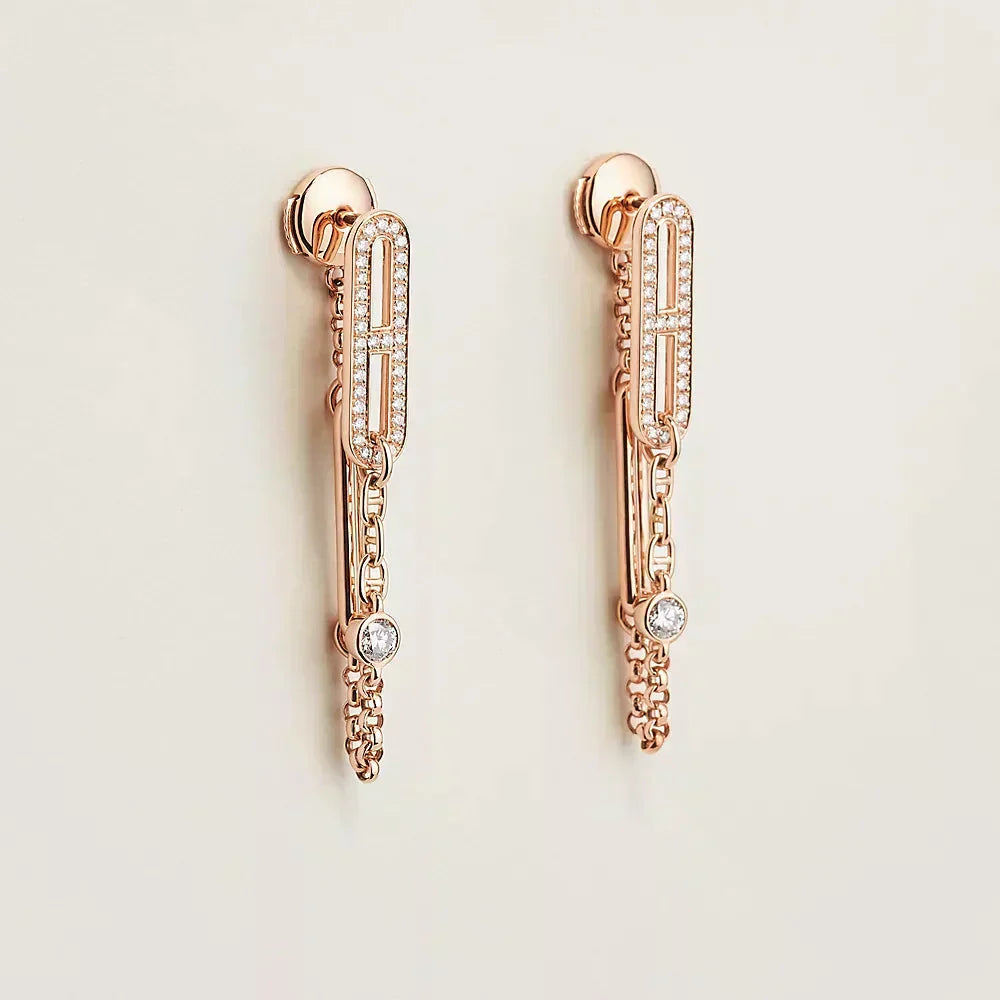 ??MIRA?¡¥CHAINE CHAOS DIAMOND DROP EARRINGS