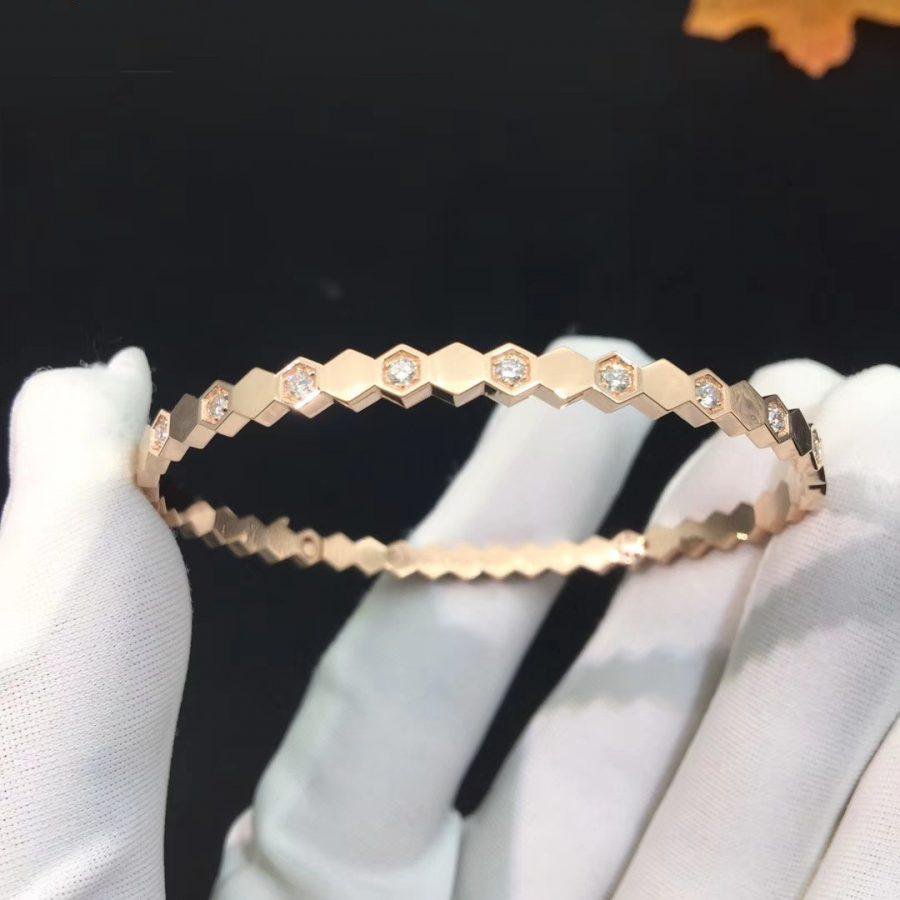 ??MIRA?¡¥BEE LOVE PINK GOLD DIAMOND BRACELET