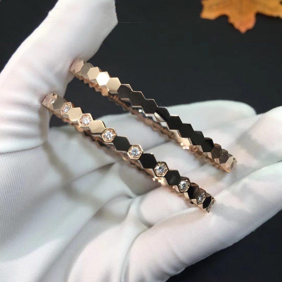 ??MIRA?¡¥BEE LOVE PINK GOLD DIAMOND BRACELET