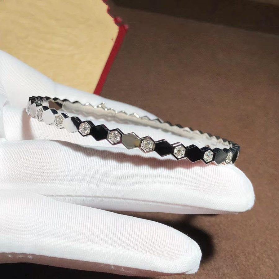 ??MIRA?¡¥BEE LOVE SILVER DIAMOND BRACELET