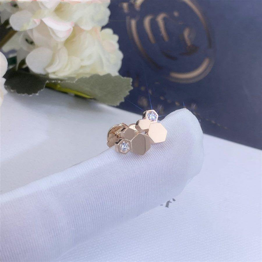 ??MIRA?¡¥BEE LOVE PINK GOLD DIAMOND EARRINGS