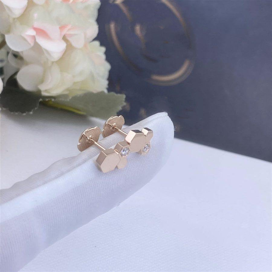 ??MIRA?¡¥BEE LOVE PINK GOLD DIAMOND EARRINGS