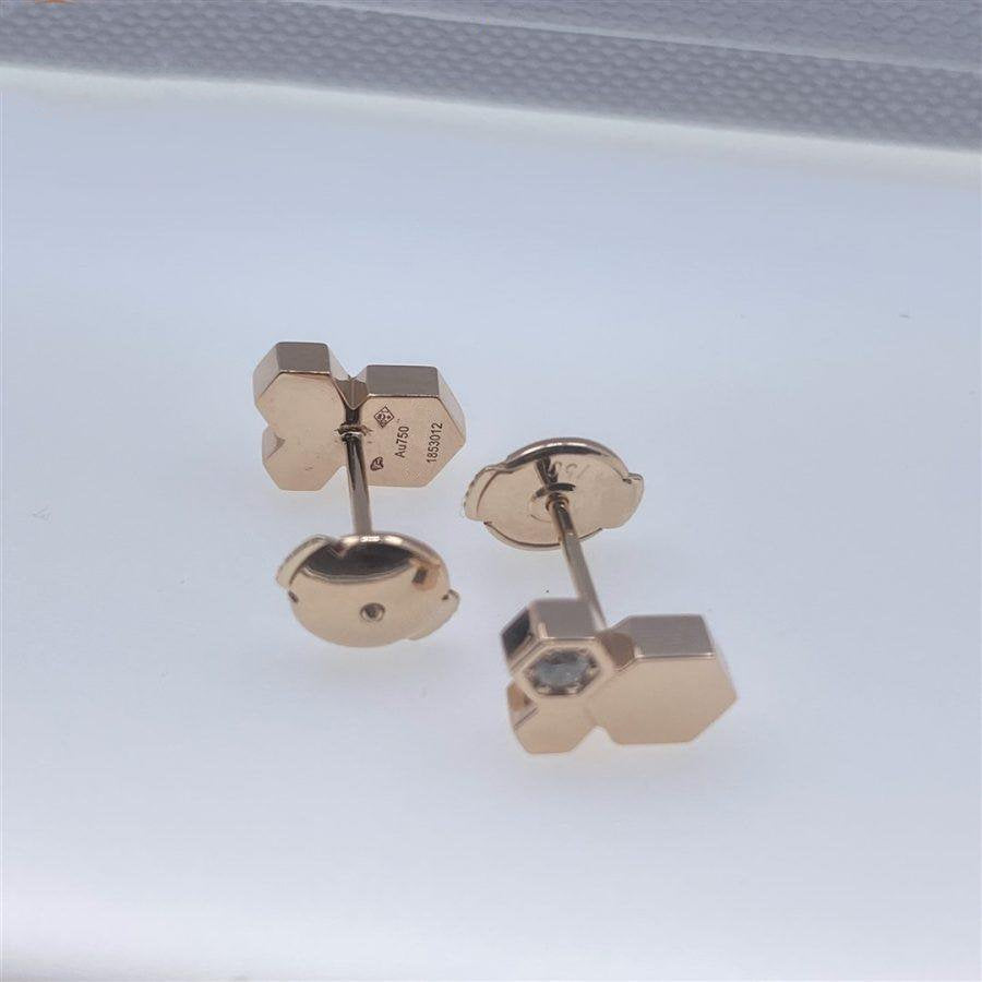 ??MIRA?¡¥BEE LOVE PINK GOLD DIAMOND EARRINGS