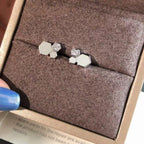 ??MIRA?¡¥BEE LOVE SILVER DIAMOND EARRINGS