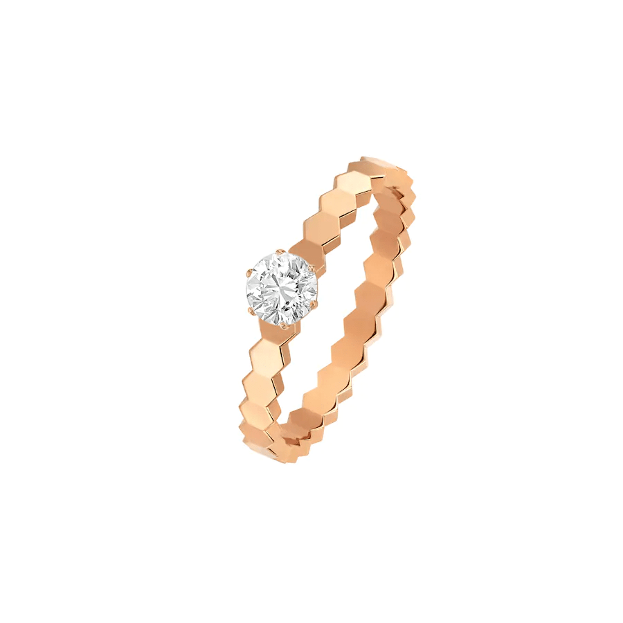 ??MIRA?¡¥BEE LOVE RING PINK GOLD 1 DIAMOND