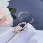 ??MIRA?¡¥BEE LOVE RING PINK GOLD 1 DIAMOND