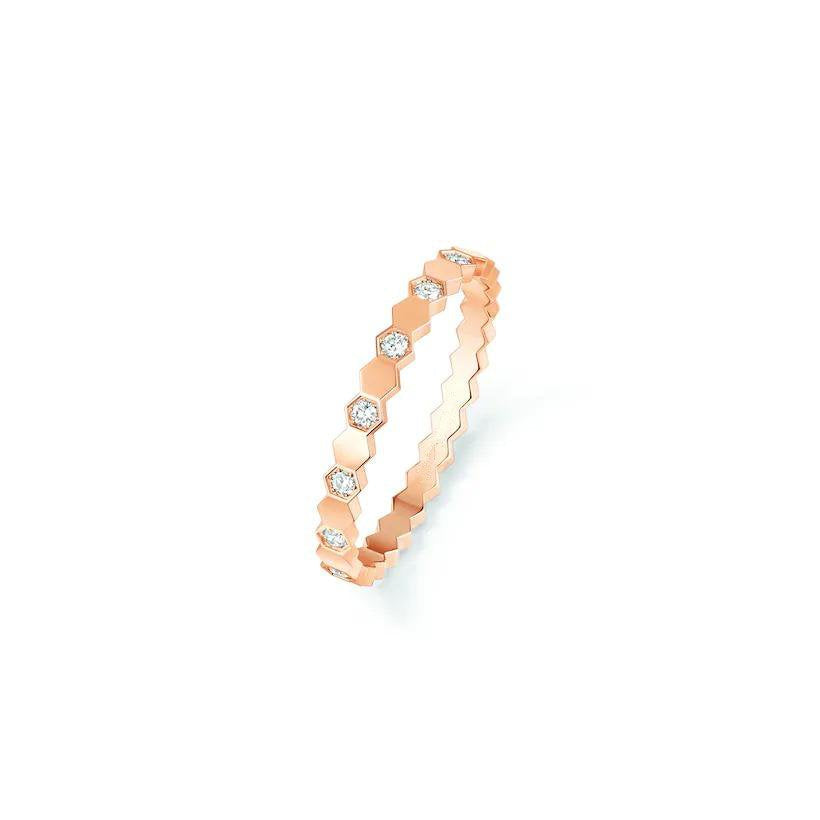 ??MIRA?¡¥BEE LOVE RING PINK GOLD DIAMOND